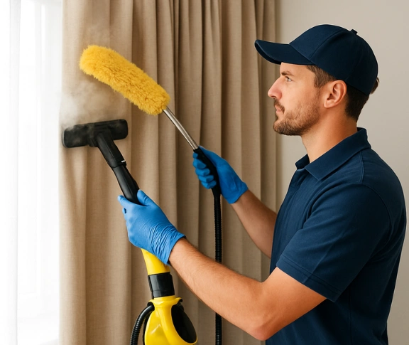 Trusted blind cleaning technician Matty Curtain Cleaning rothwell QLD