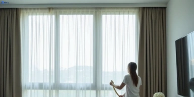 Delicate sheer drape cleaning rothwell Matty Curtain Cleaning